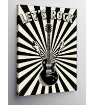 Kanvas Tablo "Let'S Rock" Müzik Temalı Poster