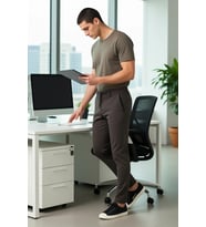 Erkek Koyu Kahve Düz Dokulu Regular Fit Pantolon Fonksiyonel Dayanıklı Kaliteli Konforlu Şık