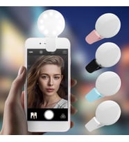 iPhone Samsung Mini Q Selfie'nin Halka Işık Şarj edilebilir LED Işık Flaş Lambası Gece Fotoğraf Dolgu Işığı USB Klip Cep Telefonu