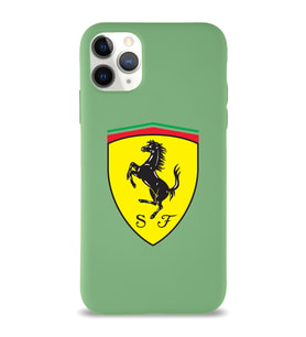 Apple iPhone 11 Pro Max  Lansman Kılıf Ferrari Tasarımlı Altı Kapalı İçi Kadife Kaplı  Kapak (Şeffaf)