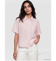 LCW Vision Kırmızı Çizgili Oversize Kadın Gömlek