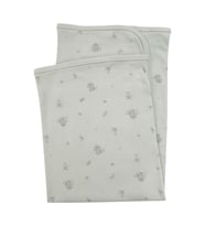 Unisex Yeşil Koala Desenli Organik Penye Battaniye