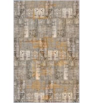 Eliana Home Baskılı, Yıkanabilir Kaymaz Taban Salon Halısı LNA1388-HT-982 100x150 cm (Sarı)