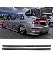 Honda Civic Vtec 2 Yan Marşpiyel Seti Mat Siyah Plastik 2 Adet 2001 2002 2003 2004 2005 2006