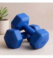 5 kg Plastik Köşeli Dambıl - 2'li Set