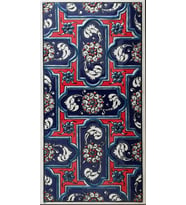 Armada Çini 10x20 Cm ED 219 Kobalt Geometrik El dekoru Çini Karo