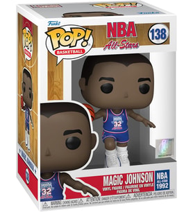 Funko 59373 Pop Nba:Efsaneler Magic Johnson(Mavi All Star Uni 1991), Renkli Oyuncak Figür (Krem)