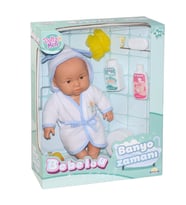 030031 NessiWorldman, Bebelou Banyo Zamanı Bebek Seti, 35 cm / +3 yaş