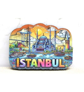 Ahşap İstanbul Temalı Magnet