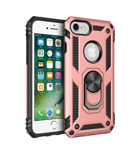 Apple iPhone 7 Kılıf Sofya Yüzüklü Silikon Kapak - Rose