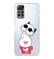Xiaomi Redmi Note 11s Uyumlu Kapak Coolcat Tasarımlı  Şeffaf Kılıf