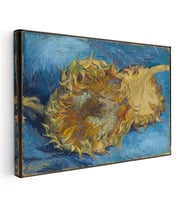 Kanvas Tablo Van Gogh Ters Çevrilmiş Ayçiçeği Mavi Ressam Tablosu Ev Ofis Duvar Dekoru