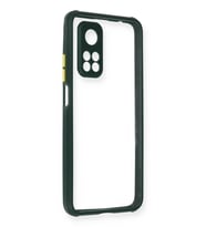 Mey İthalat® Mi 10T Pro Kılıf Miami Şeffaf Silikon - Koyu Yeşil