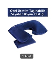Premium Yüksek Kaliteli Portable Şişirilebilir Taşınabilir Yolcu Seyahat Ense Boyun Yastığı 1 Adet (Standart)