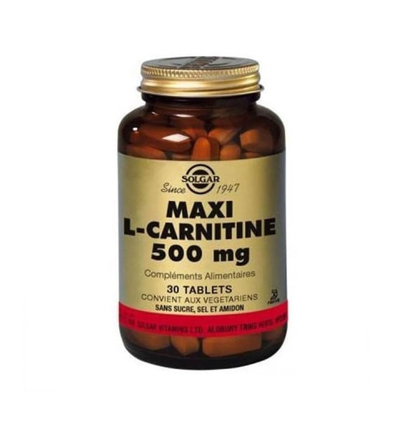 maxi l carnitine 500 mg solgar Solgar Maxi L-Carnitine 500 mg 30 Tablet