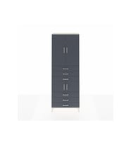 Arges Dolap 4 Raflı 6 Çekmeceli 4 Kapaklı 88x30x243 Aytaşı-Antrasit