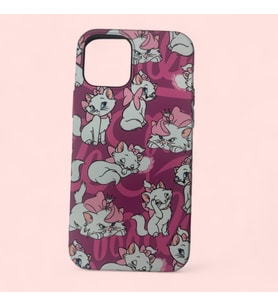 iPhone 12 Pro Digital Sevimli Kedi  Baskılı Kaliteli Telefon Uyumlu Kılıfı (Pembe)
