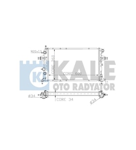 Opel Astra G 2.0 16V 1997- Su Radyat&ouml;r&uuml; Mekanik 378X600X32 93174625 Autolux