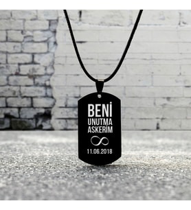 Kişiye Özel Beni Unutma Askerim Metal Asker Künyesi