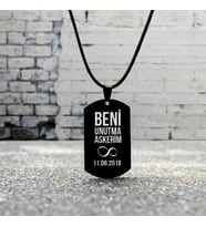 Kişiye Özel Beni Unutma Askerim Metal Asker Künyesi