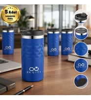 Logonuza Özel 5 Adet 5340 Çelik Kupa 300 ml Termos Özellikli Kurumsal Mug