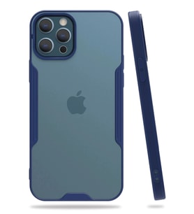 Durukar® iPhone 12 Pro Max Kılıf Platin Silikon - Lacivert