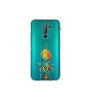 Redmi 9 ile uyumlu Splash ahtapot tasarımlı şeffaf silikon kılıf