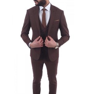 Yelekli  Slimfit Drop 6 Takım Elbise