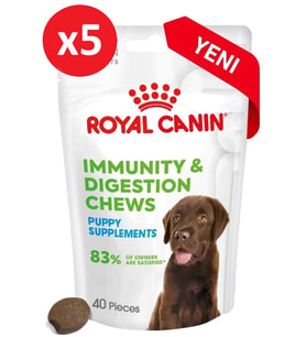 Royal Canin Immunity&Digestion Chews Bağışıklık ve Sindirim Sistemini Destekleyen Tamamlayıcı Köpek Ödül Maması 100g*5Paket