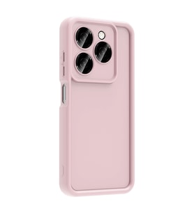 Tecno Spark 20 Pro 5G Kılıf Kamera Korumalı Ananas Silikon Kapak (Pembe)