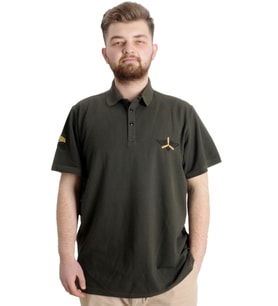Mode XL Büyük Beden Erkek T-shirt Polo AIRFORCE 23337 Haki