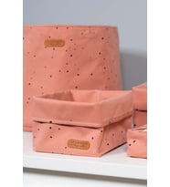 Bebek Organizer Sepet, Pembe, Organik Pamuk, 15x17 cm
