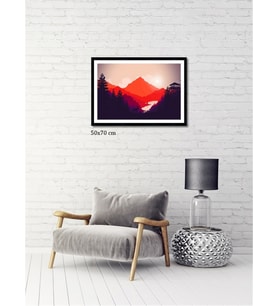 Çerçeveli Doku Efektli Tablo 70x50 cm