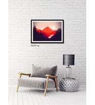 Çerçeveli Doku Efektli Tablo 70x50 cm