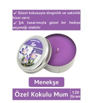 Premium Özel Metal Kutulu Arınma Huzur Meditasyon Yoga Esans Dekoratif Mum Oda Kokusu 120 Gram