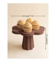 Ayaklı Stand Beyaz Cupcake Standı Sunum Standı 17 cm