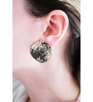 Silver Hammered Circle 2'li Küpe Seti