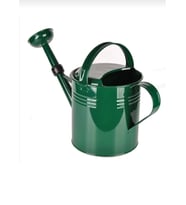 Trendesk Galvaniz Metal Sulama Kabı, Ferforje Sulama Ibriği, Dekoratif Sulama Kabı KOYU YEŞİL 10 LT