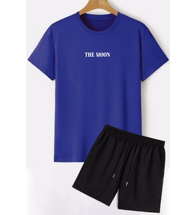 Evren Temalı Şort T-shirt Spor Eşofman Takımı