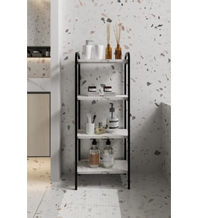 Miyo Banyo Düzenleyici Mutfak Rafı Banyo Dolabı Çok Amaçlı Dolap 4 Katlı Metal Mutfak Düzenleyici