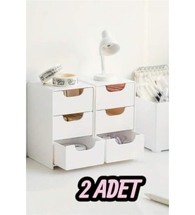 2'li Mini Çekmeceli Çok Amaçlı Organizer Takı ve Hobi Düzenleyici