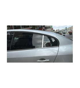 Renault Fluence 2010-2018 Uyumlu Kapı Cam Direği Kelebek 2 Parça Krom Paslanmaz Çelik Cam Direk