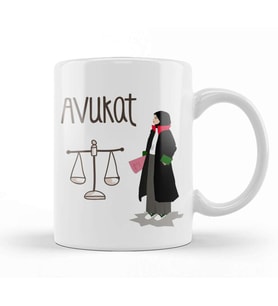 Avukat Avukata Hukuk Kupa Bardak Porselen