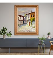 Altın Varaklı Paspartulu Çerçeveli Tablo a1281