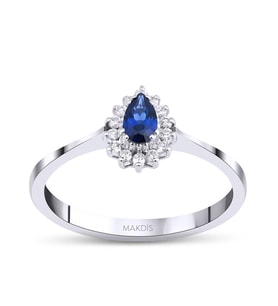 0.30 Karat Safir Pırlanta Yüzük