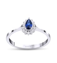 0.30 Karat Safir Pırlanta Yüzük