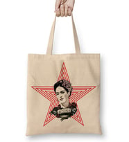 Frida Kahlo 09 Bez Çanta Uzun Saplı