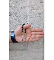 Rd Ekoavm 7*10 mm Zaza Tesbih Akrilik Yapım Siyah (Sarı)