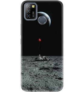 Infınıx Smart 5 Kılıf Silikon Desen Özel Seri Astronoot Red Baloon 1608