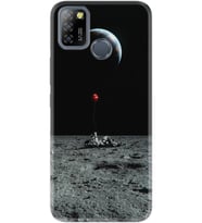 Infınıx Smart 5 Kılıf Silikon Desen Özel Seri Astronoot Red Baloon 1608